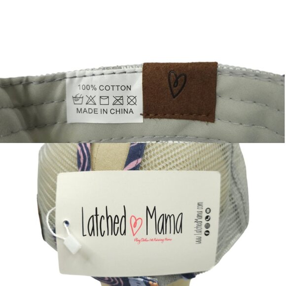 Latched Mama Rainbow Geometric Distressed Ponytail Mesh Strapback Cap Hat NEW - Picture 7 of 12